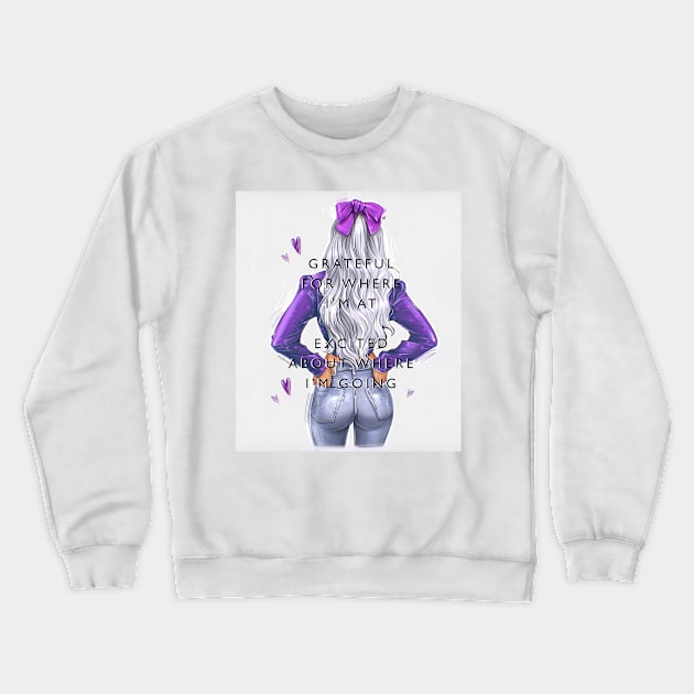 Grateful Crewneck Sweatshirt by AllessyArt 